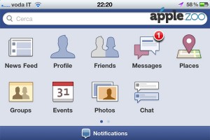 facebook app store applicazione notifiche